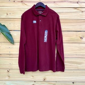 St. John’s Bay Heritage Sueded Jersey Long Sleeve Medium Bergundy